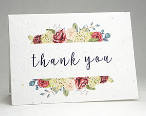 Seed Paper Thank You Card
