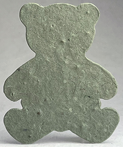 14s green seed paper bear shape