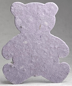 15s lavender seed paper bear shape