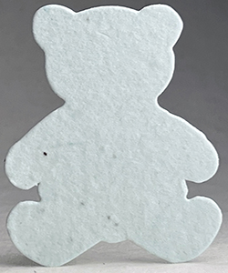 21s light blue seed paper bear shape