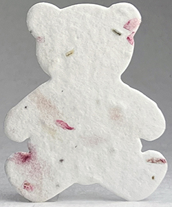 24s pink petals seed paper bear shape