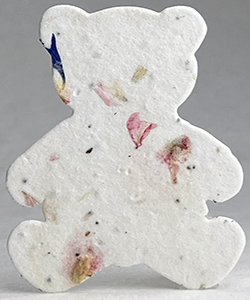 48s pink and blue seed paper bear shape