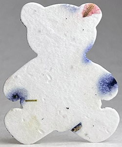 56s pink and purple seed paper bear shape