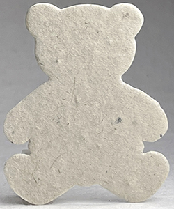 60s natural seed paper bear shape