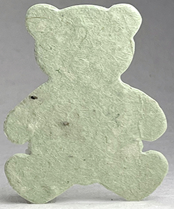 62s light green seed paper bear shape