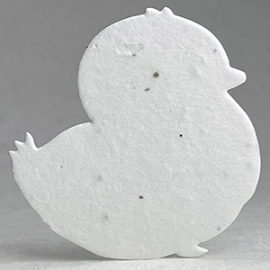 10s white seed paper chick shape