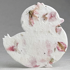 17s pink recycled seed paper chick shape