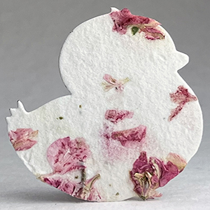 24s pink petals seed paper chick shape