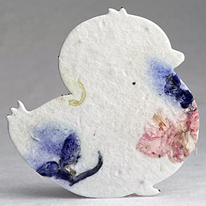56s pink and purple seed paper chick shape