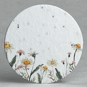 daisies seed paper printed circle