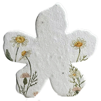 seed paper printed flower shapes