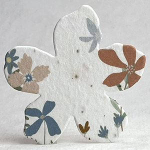 seed paper modern garden printed flower shapes