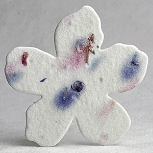 56s pink and purple seed paper flower shape 