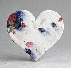 printed seed paper hearts