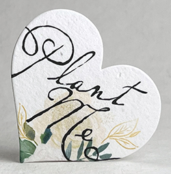 printed seed paper hearts