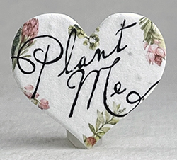 printed seed paper hearts