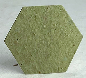 14s green lotka recycled fiber hexagon shape