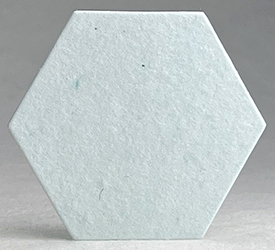 21s light blue lotka recycled fiber hexagon shape