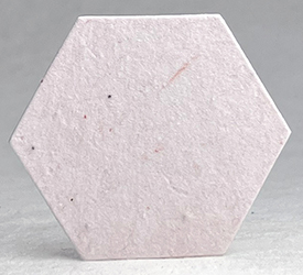 35s light pink lotka recycled fiber hexagon shape