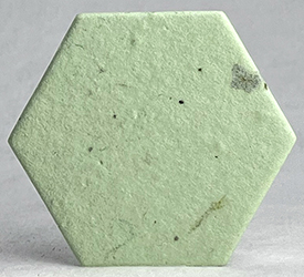 46s chard in light green lotka recycled fiber hexagon shape