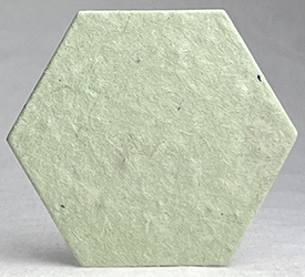 62s pale green lotka recycled fiber hexagon shape