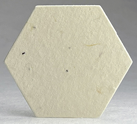65s yellow lotka recycled fiber hexagon shape
