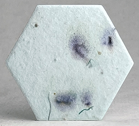 67s lilac petals in light blue lotka recycled fiber hexagon shape