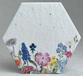 floral art moms's garden printed hexagon