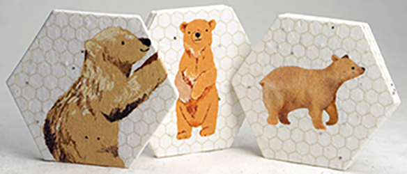 honeybears honeycomb printed hexagon