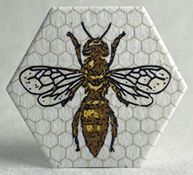 honeycomb bee printed hexagon