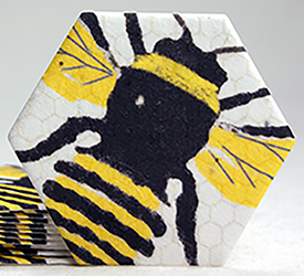 honeycomb large honeybee printed hexagon
