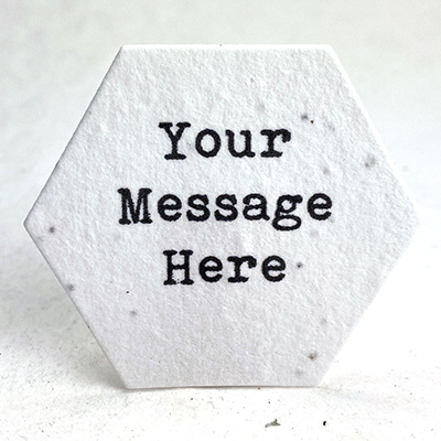 seed paper custom hexagons