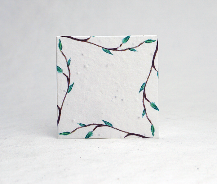 square seed paper tags