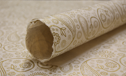 golden paisley lotka handmade paper