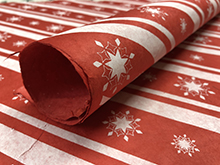 Red and White Seeded Wrapping Paper