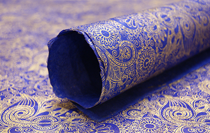 sapphire swirl lotka handmade paper