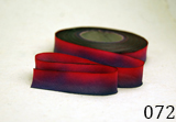 hand dyed silk ribbon red and purple