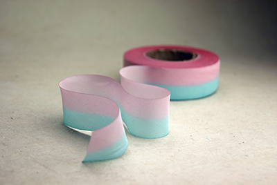 silk dyed ribbon blend 501 pale pink and blue