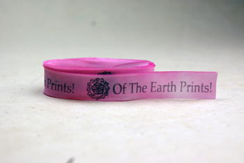 bias cut silk ribbon with print